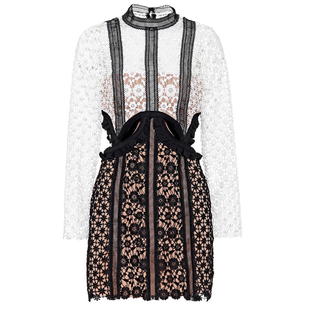SELF-PORTRAIT Monochrome Payne Cutout Lace Mini